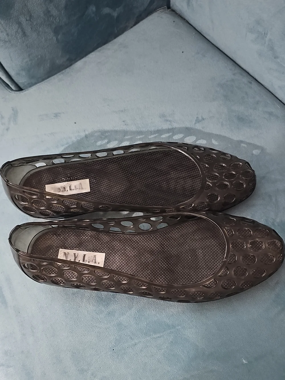 N.Y.L.A. Women's Black Jelly Flats